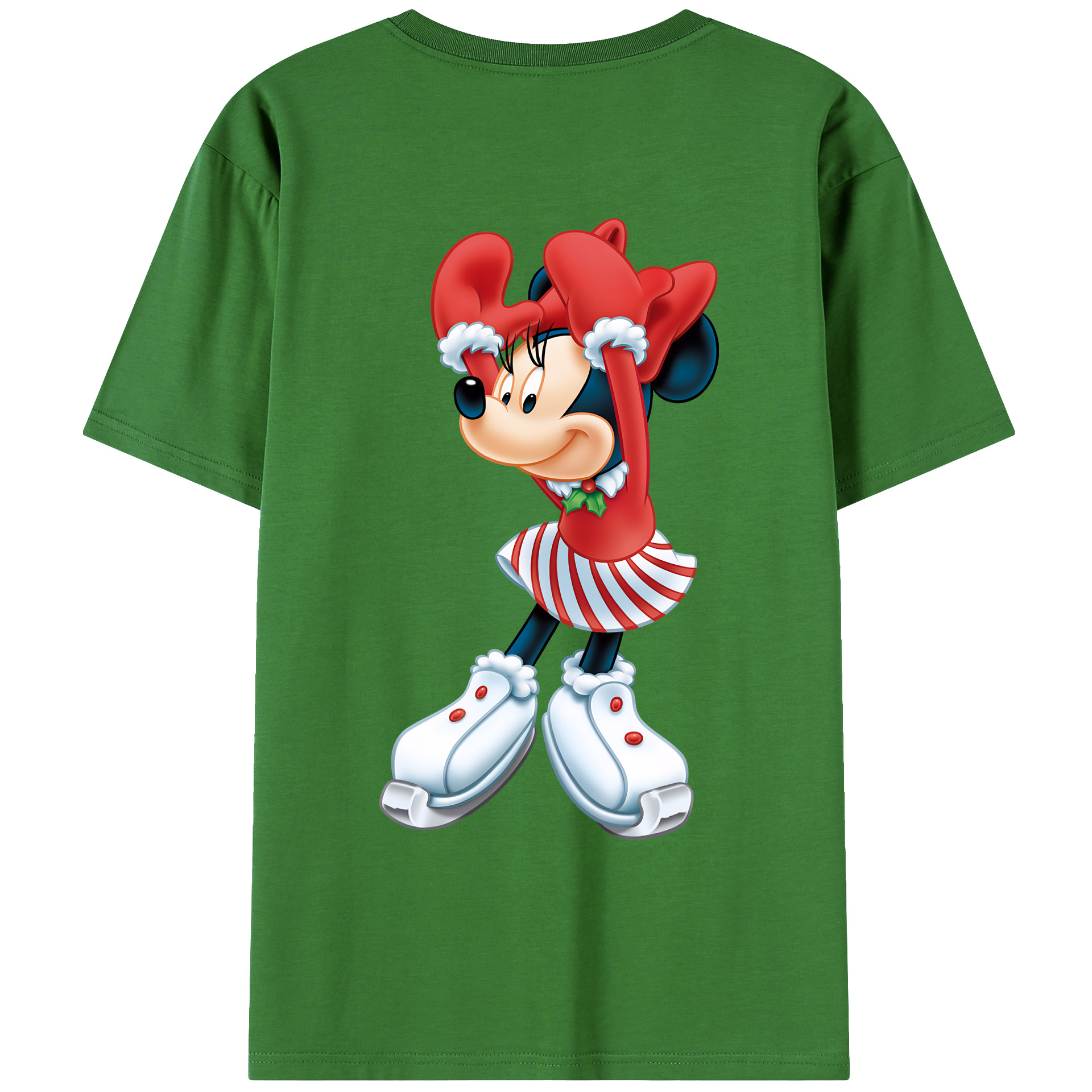 ミッキーマウス Mickey Mouse レディース半袖Tシャツ(バックプリント)